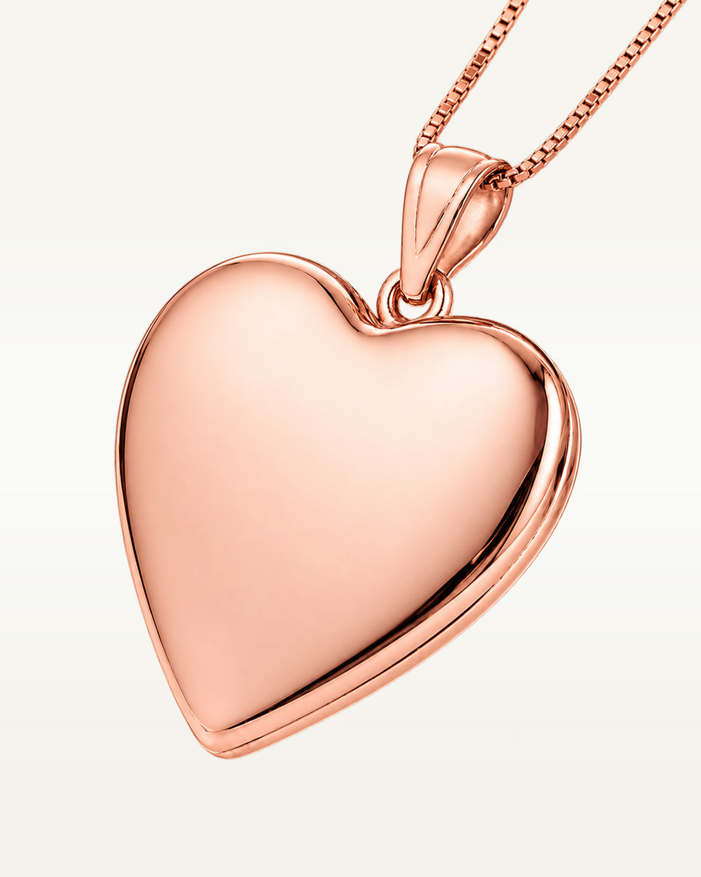14k Rose Gold Classic Heart Photo Locket