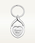 Engravable Stainless Steel Heart Keychain