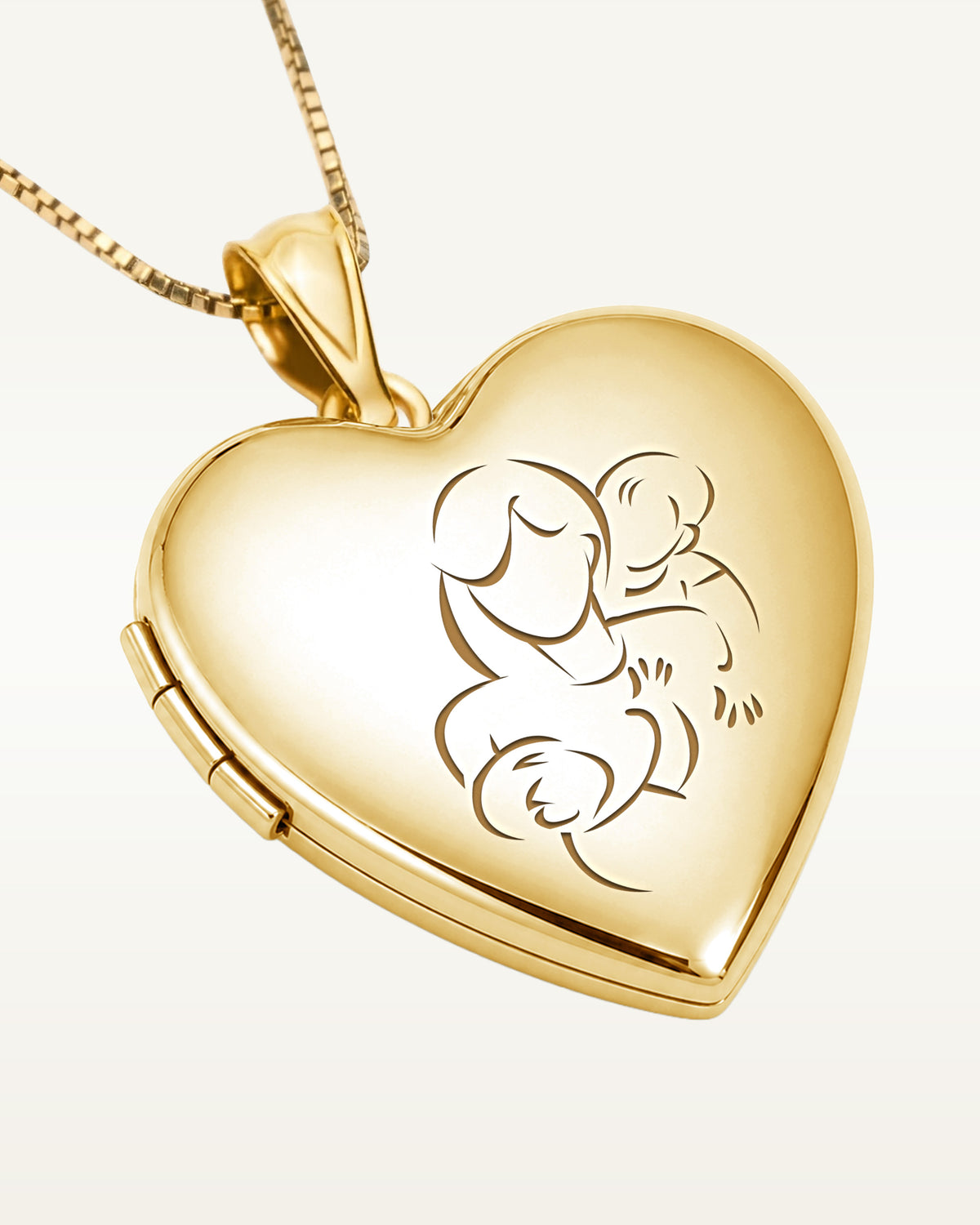 Build Your Own Gold 2-Picture Mom Heart Locket