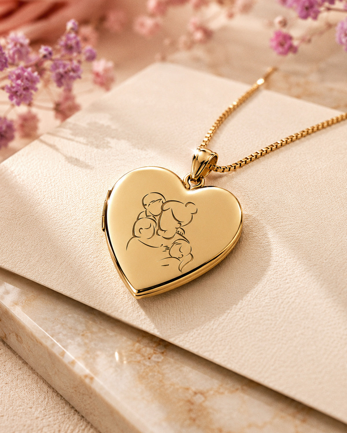 Build Your Own Gold 2-Picture Mom Heart Locket - lifestyle