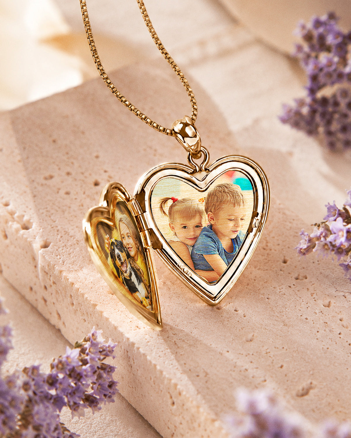Build Your Own Gold 2-Picture Mom Heart Locket - lifestyle
