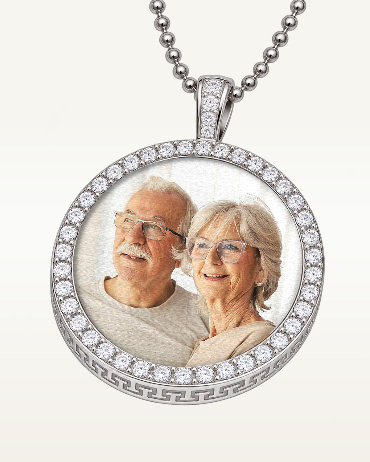 Photo Engraved XL Cubic Zirconia Pendant