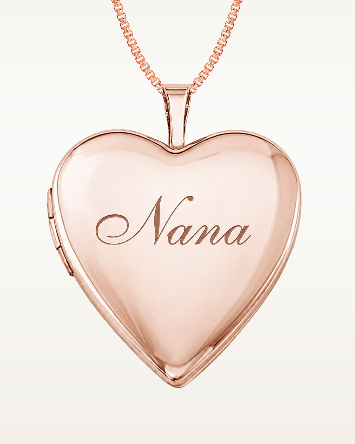 Rose Gold Nana Heart Photo Locket