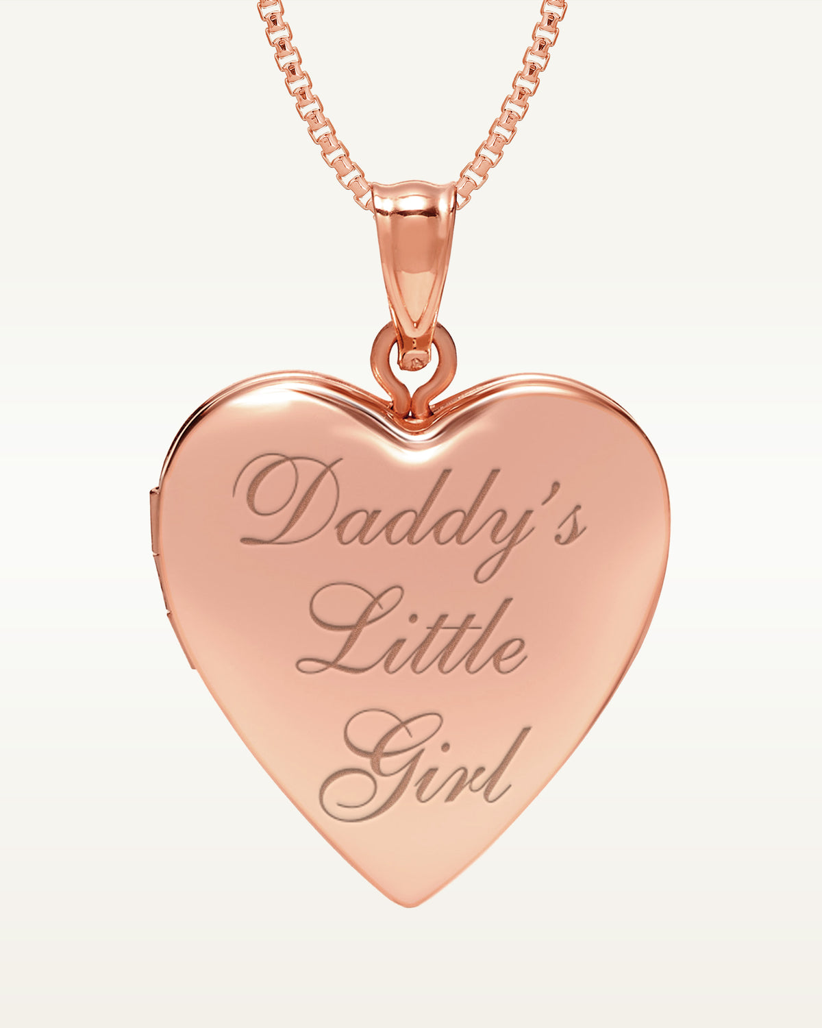 Rose Gold Plated "Daddy's Little Girl" Heart Photo Locket