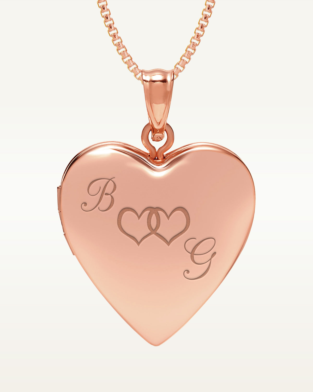 Rose Gold Plated " Together Forever" Heart Photo Locket