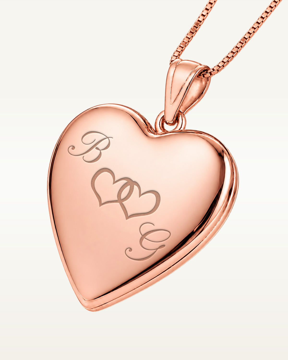 Rose Gold Plated " Together Forever" Heart Photo Locket