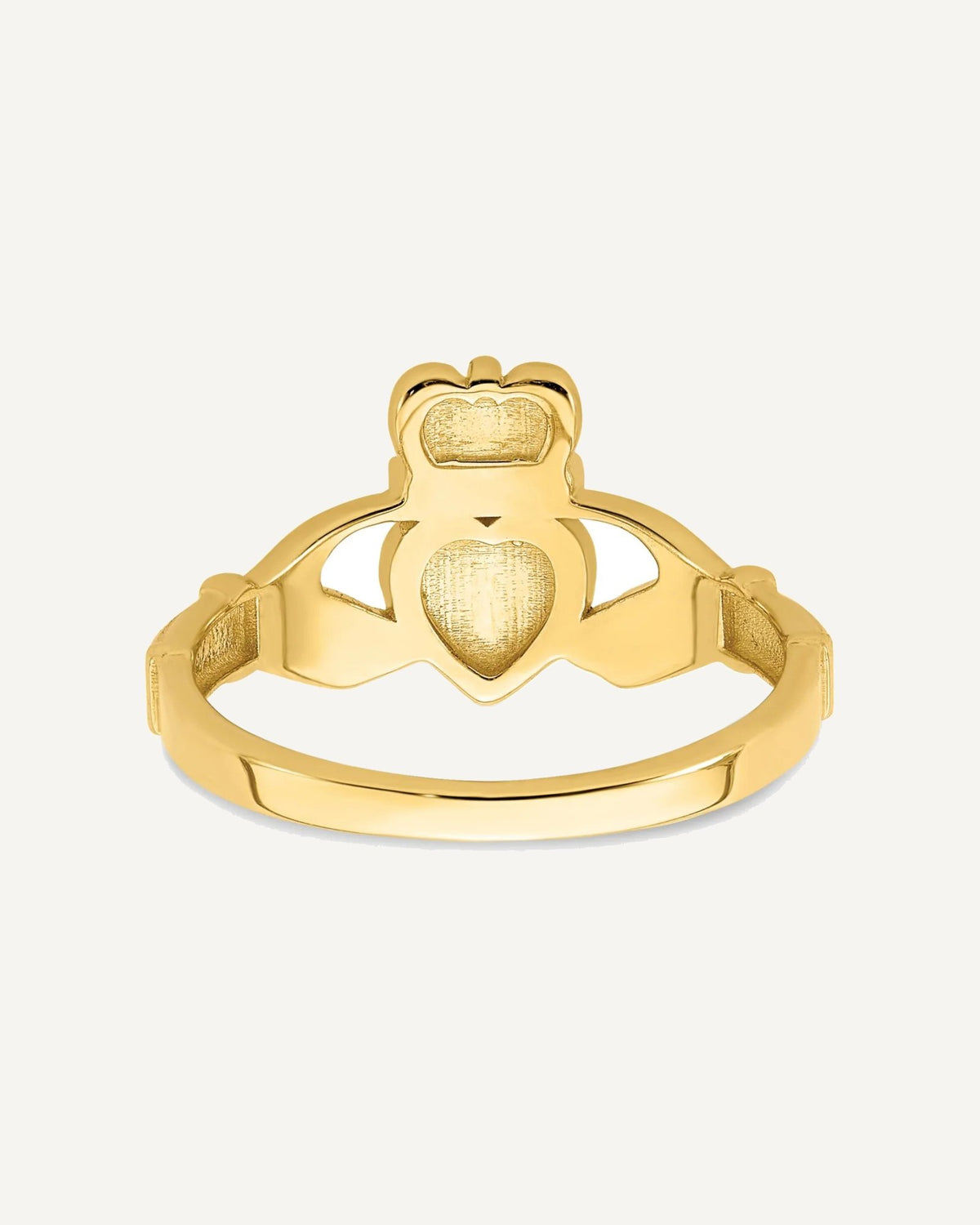Gold Polished Claddagh Rings – View 6
