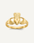 Gold Polished Claddagh Rings – View 1