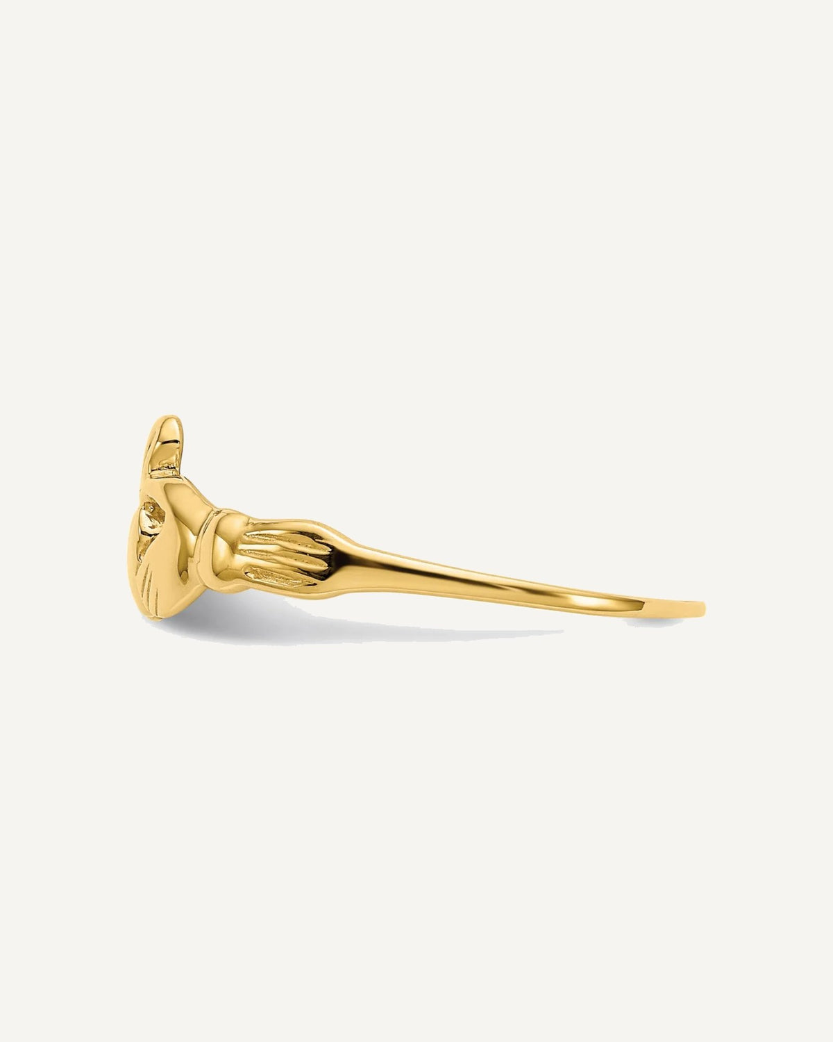 Gold Polished Children's Claddah Rings – View 4