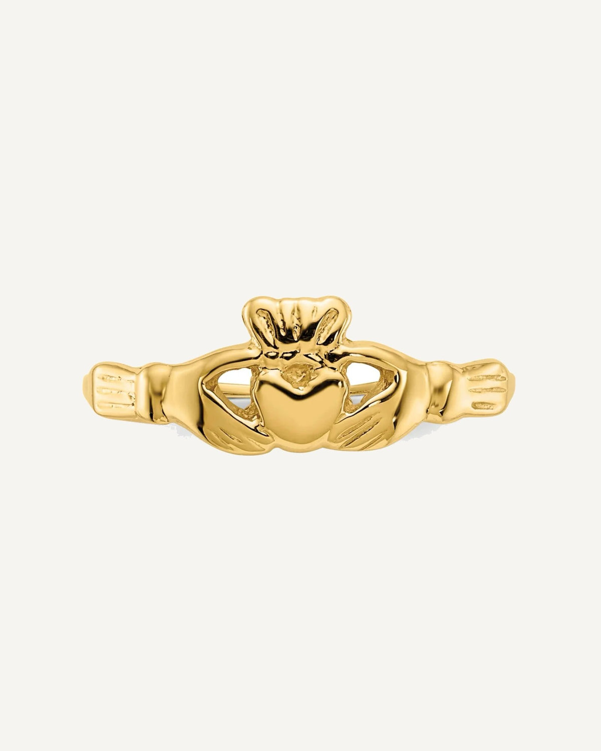 Gold Polished Children's Claddah Rings – View 5