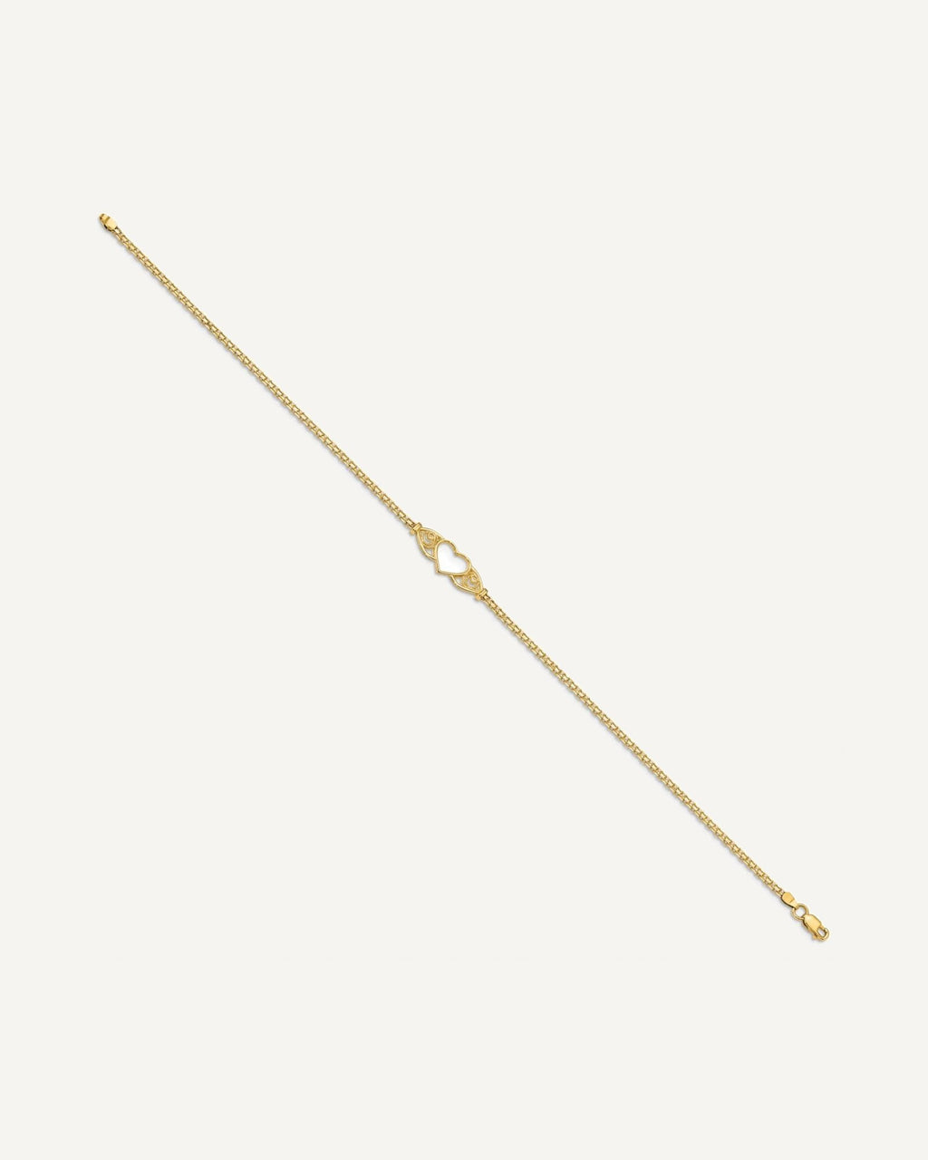 Gold Heart Anklets – View 2
