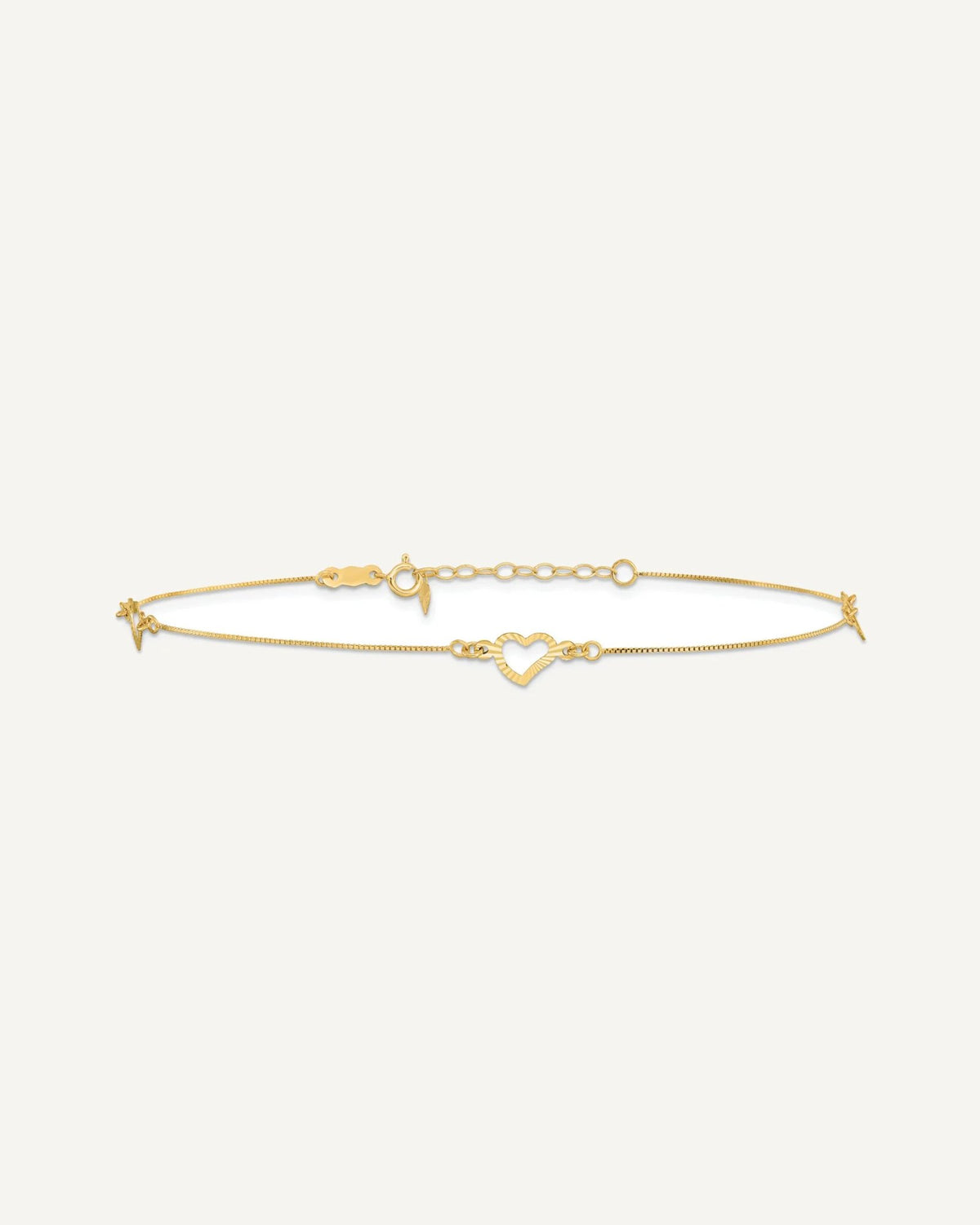 Gold Heart Anklets – View 4