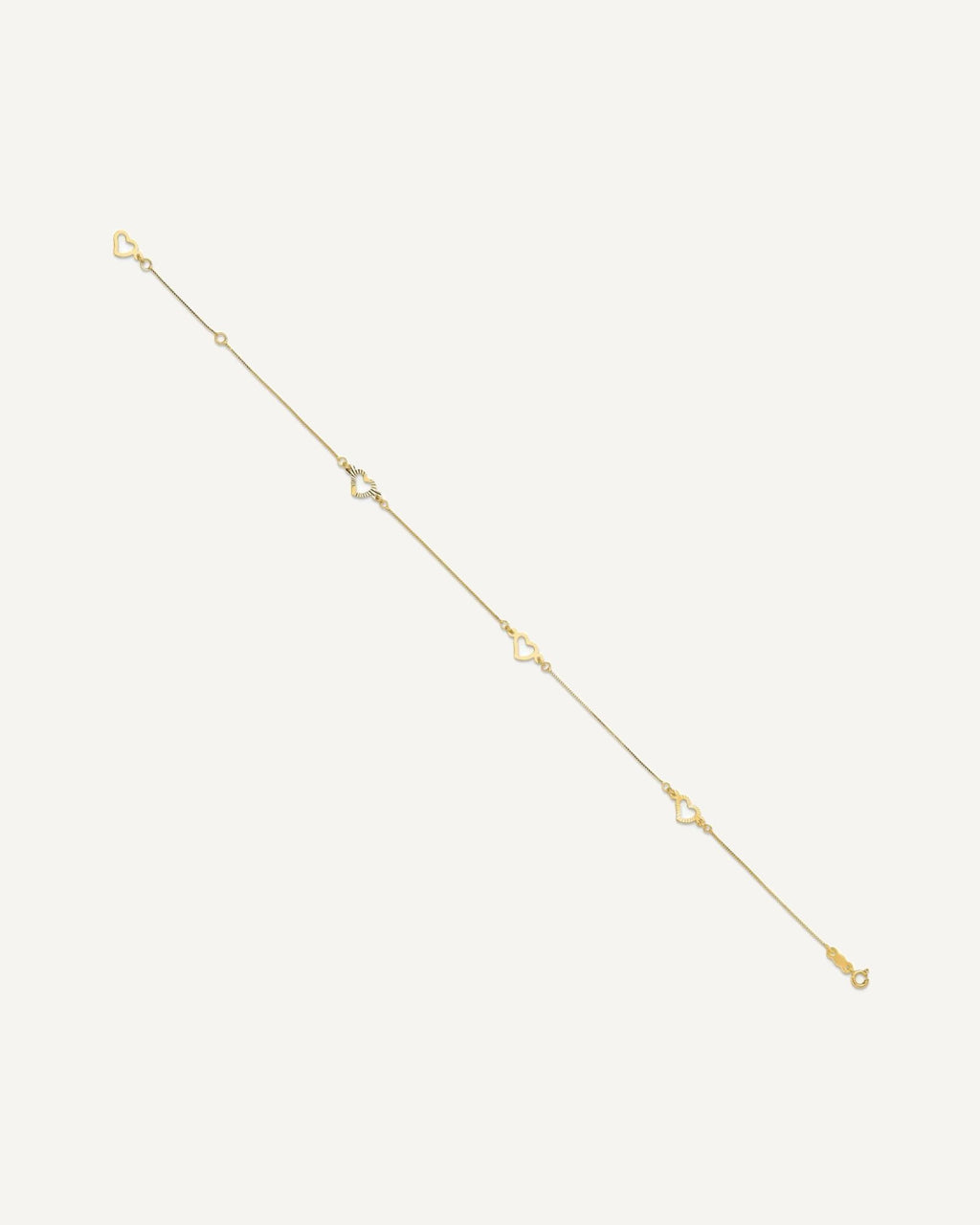 Gold Heart Anklets – View 3