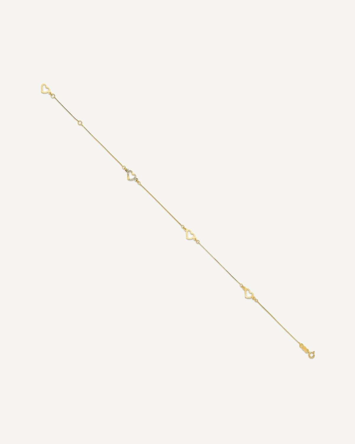 Gold Heart Anklets – View 3
