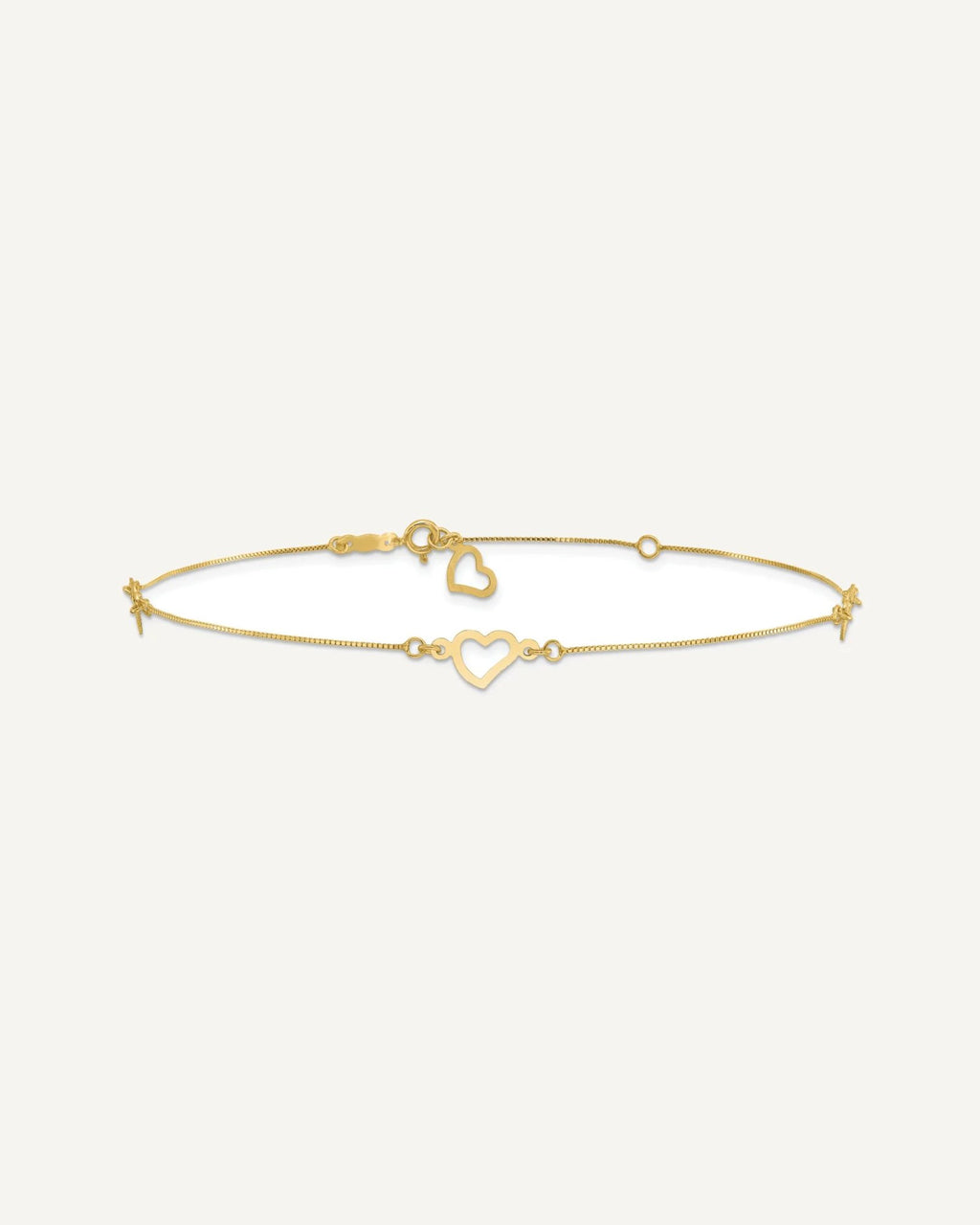 Gold Heart Anklets – View 4