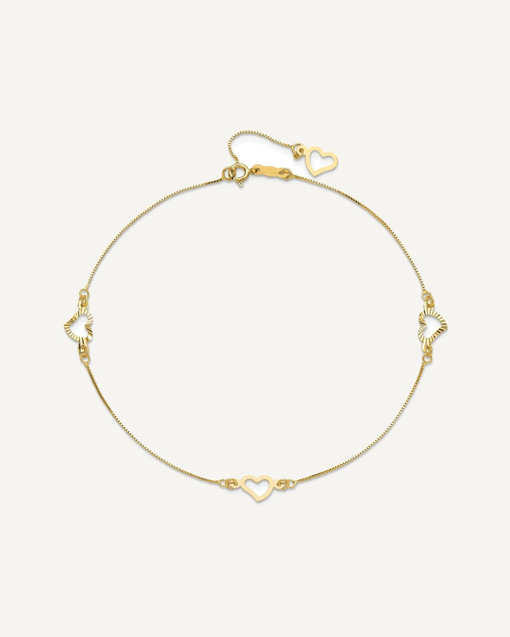 Gold Heart Anklets – View 6