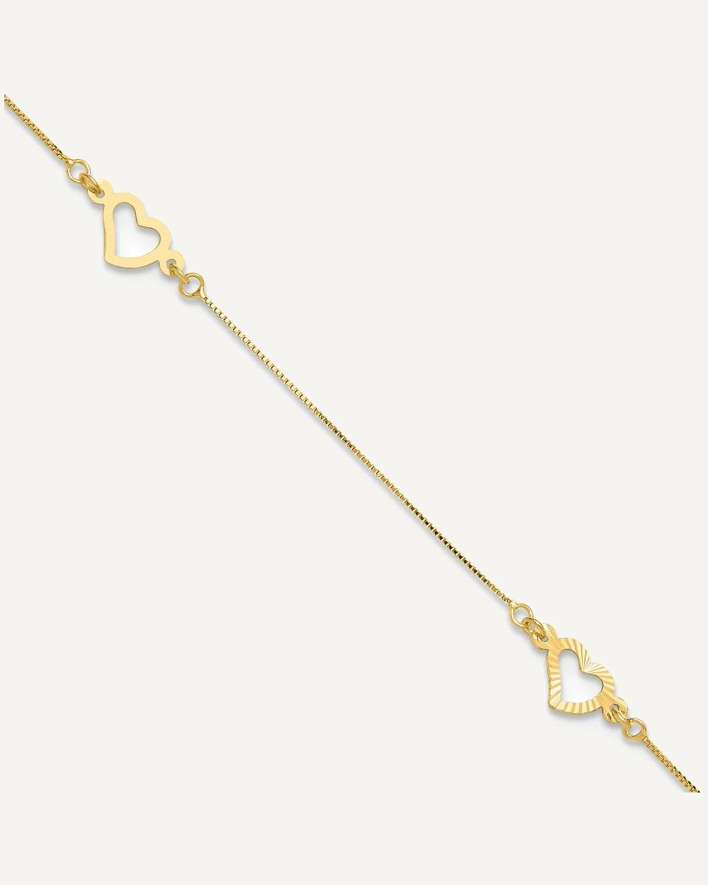 Gold Heart Anklets – View 1