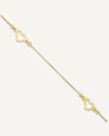 Gold Heart Anklets – View 1