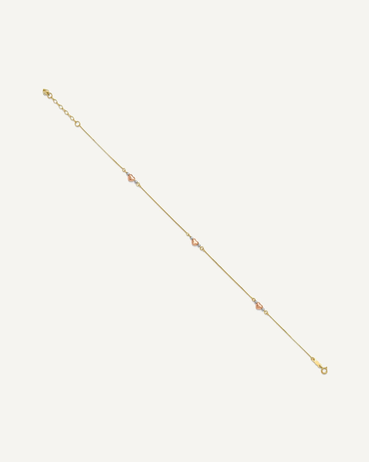 Gold Heart Anklets – View 2