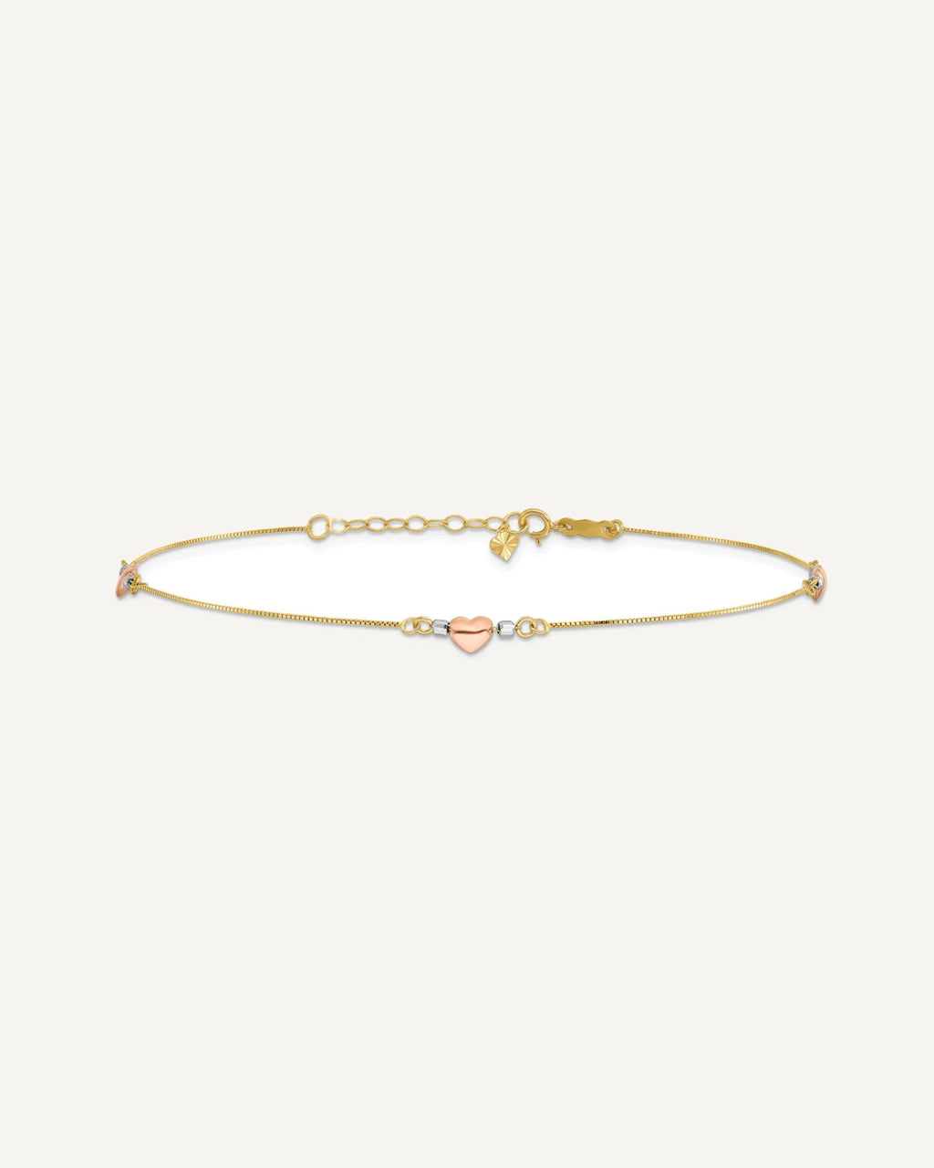 Gold Heart Anklets – View 3