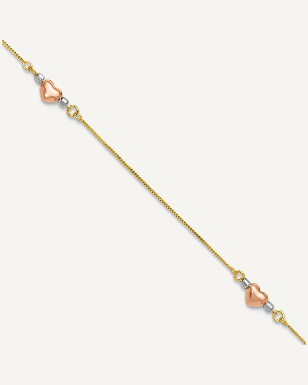 Gold Heart Anklets – View 1
