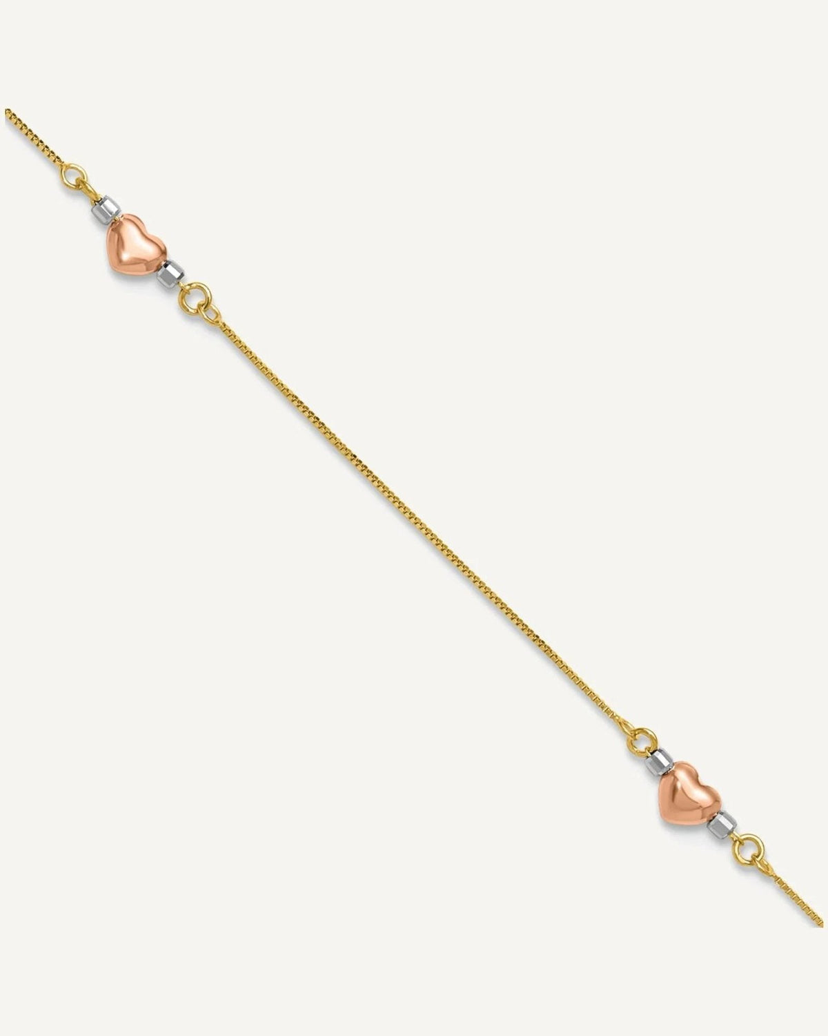 Gold Heart Anklets – View 1