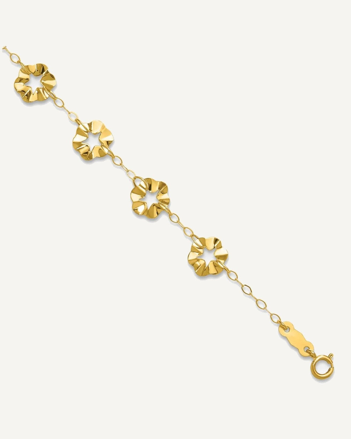 Gold Flower Anklets – View 1