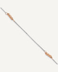 14K Two-Tone Mirror Beaded 4-Station 9 inch Plus 1 inch Extender - Total 10 inch Anklet – View 1