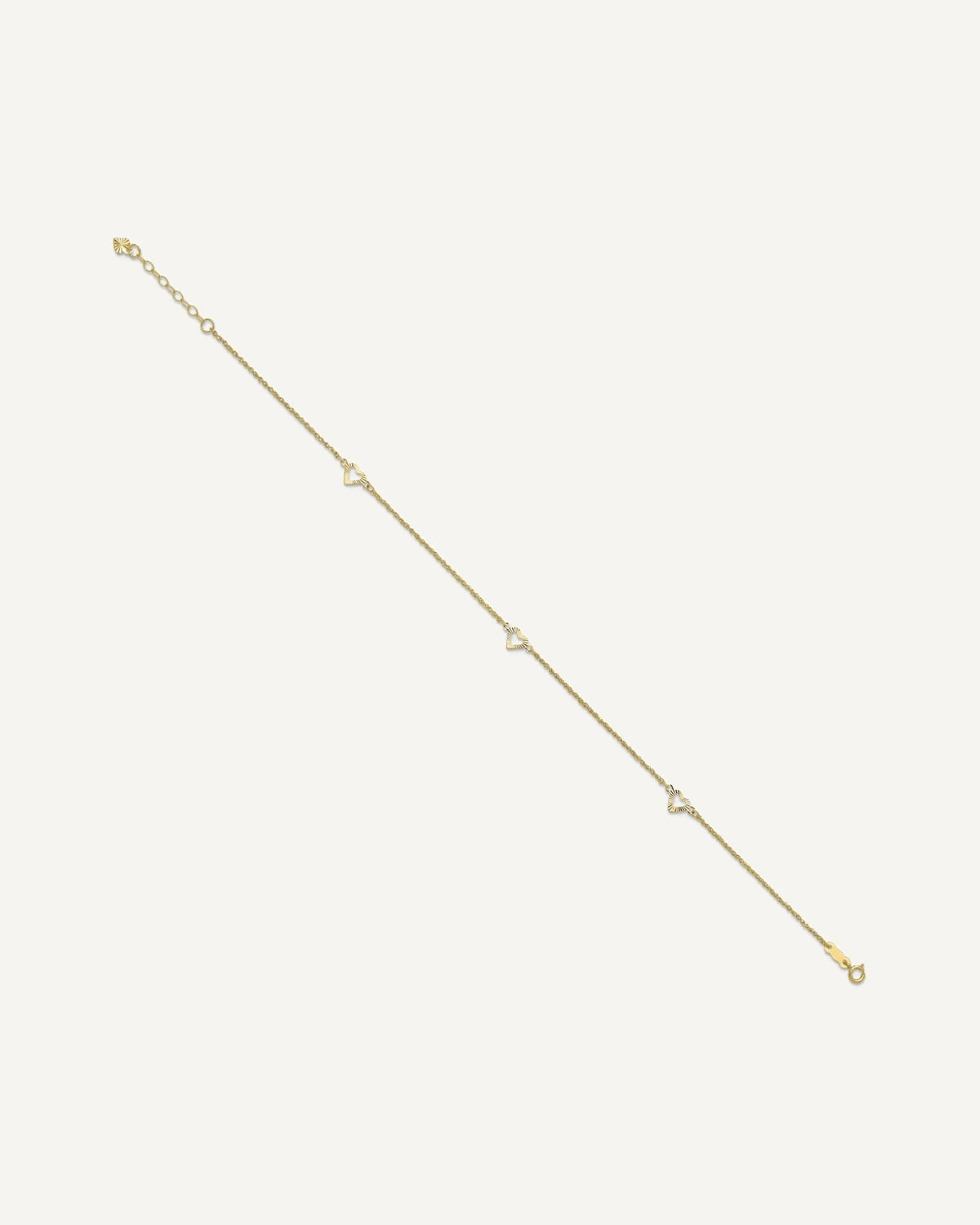 Gold Heart Anklets – View 3