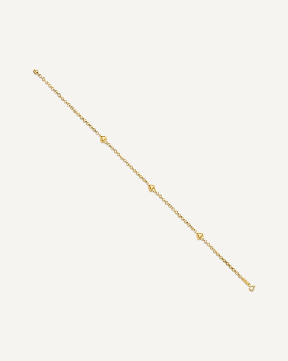 Gold Heart Anklets – View 3