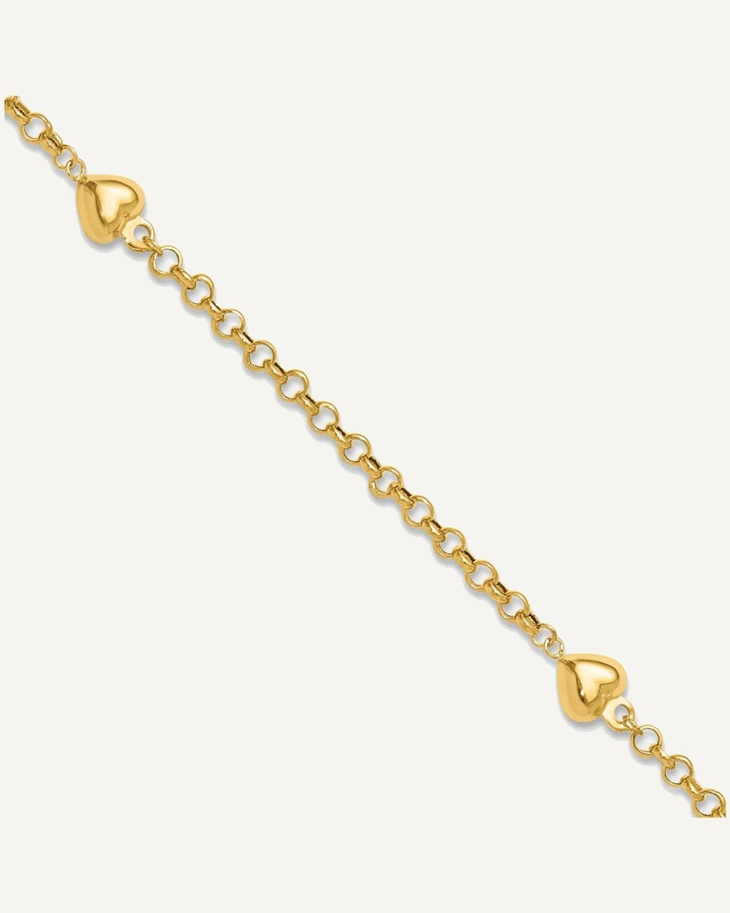 Gold Heart Anklets – View 2