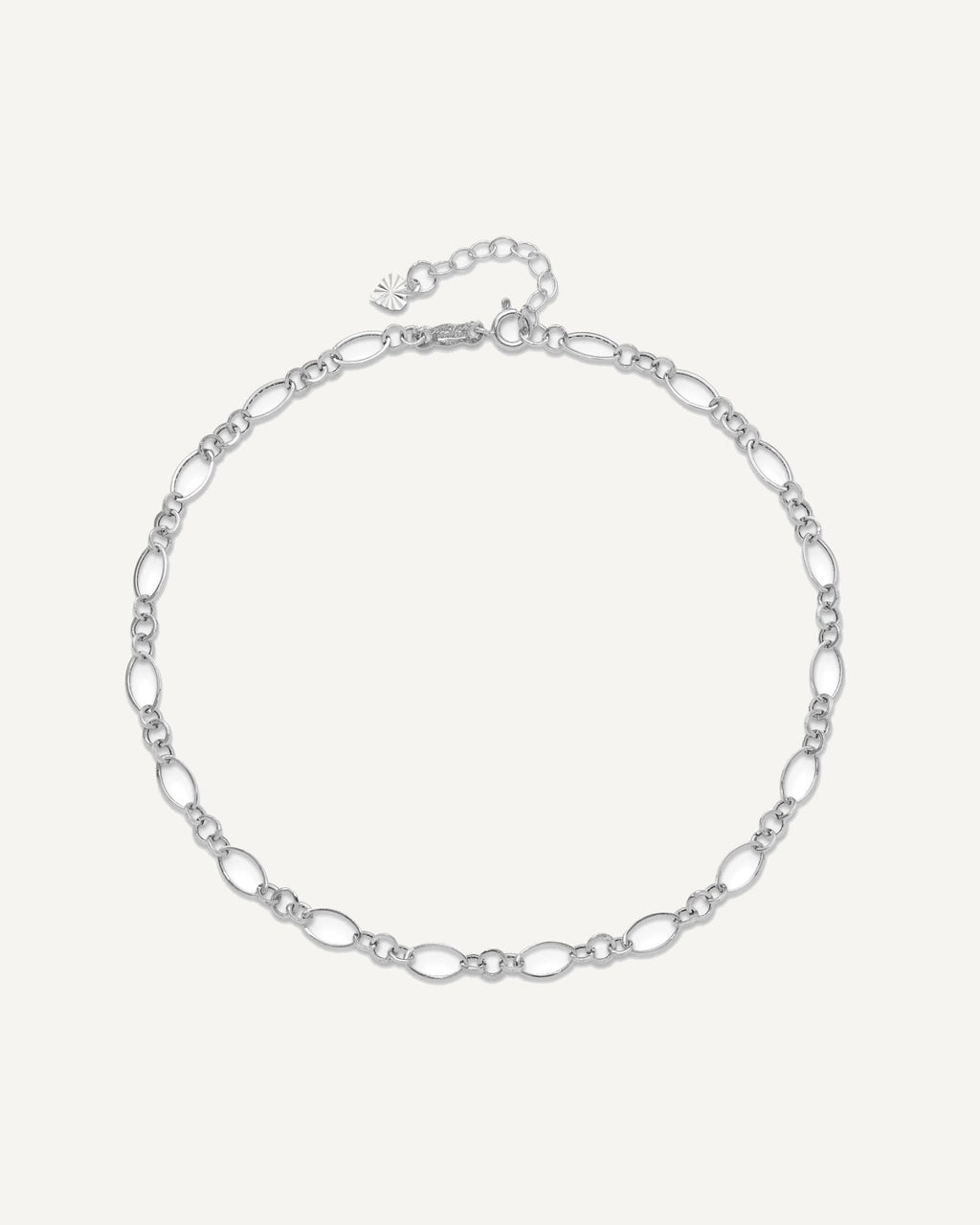 Gold Fancy Link Anklets with 1 inch extensions – View 3