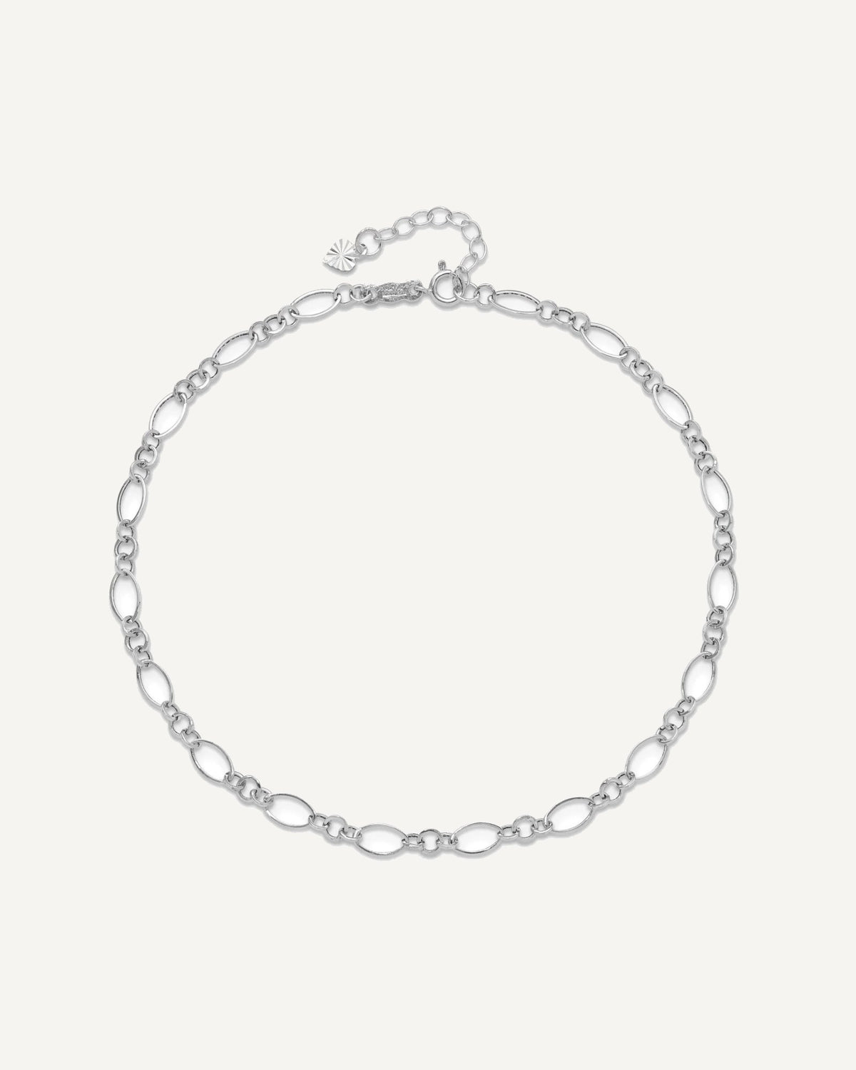 Gold Fancy Link Anklets with 1 inch extensions – View 3