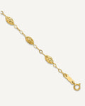 14k Textured Rice Puff Beads 9 inch Plus 1 inch Extender - Total 10 inch Anklet – View 1