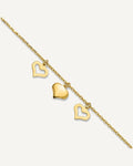 Gold Heart Anklets – View 1