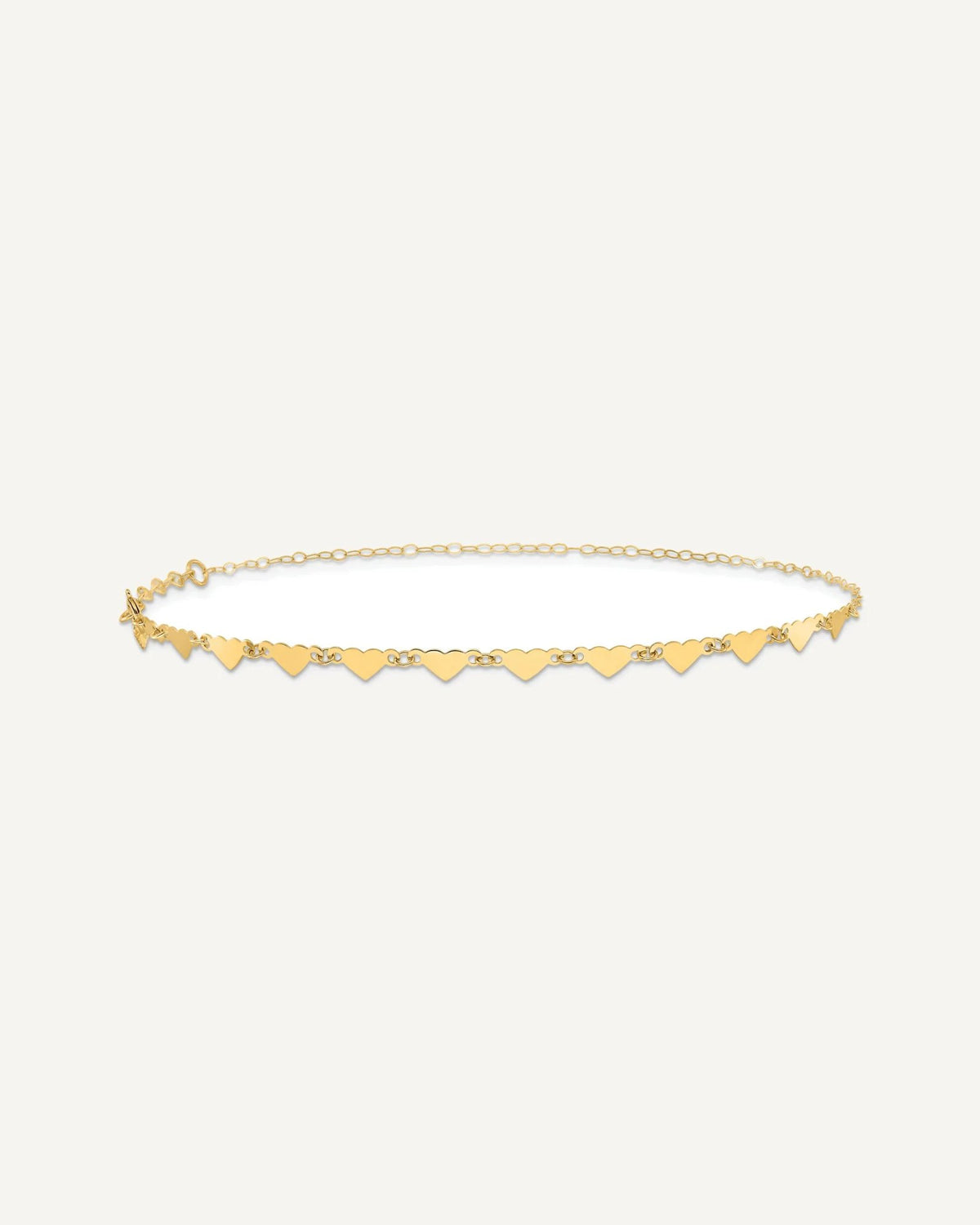 Gold Heart Anklets – View 3