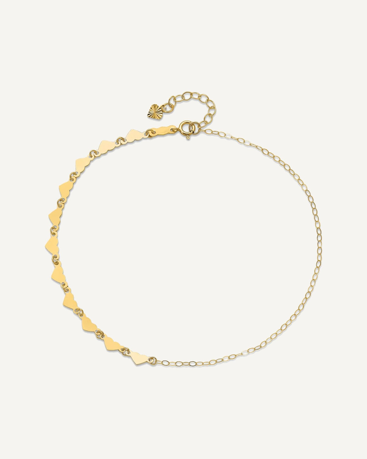 Gold Heart Anklets – View 5