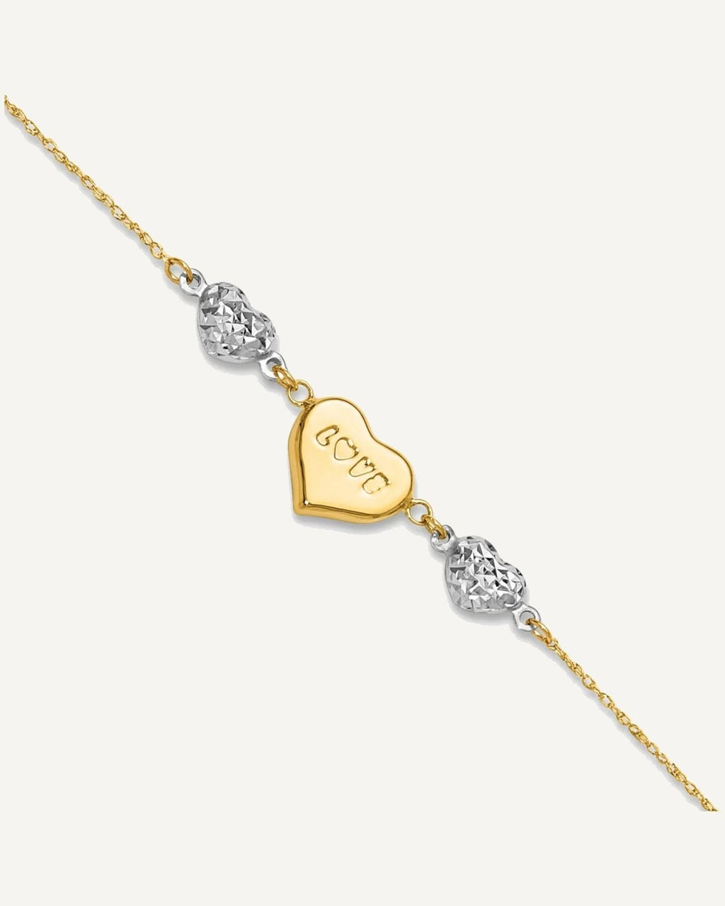 Gold Heart Anklets – View 2