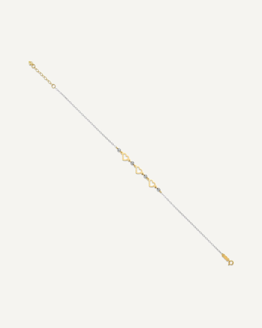 Gold Heart Anklets – View 2