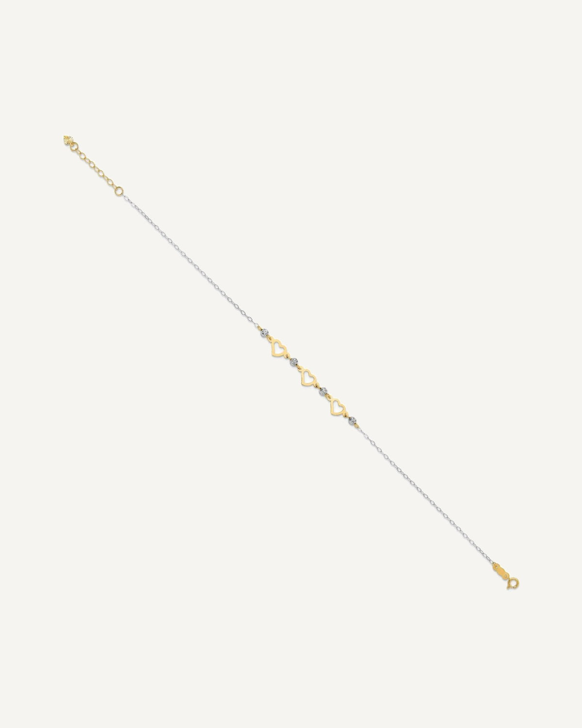 Gold Heart Anklets – View 2