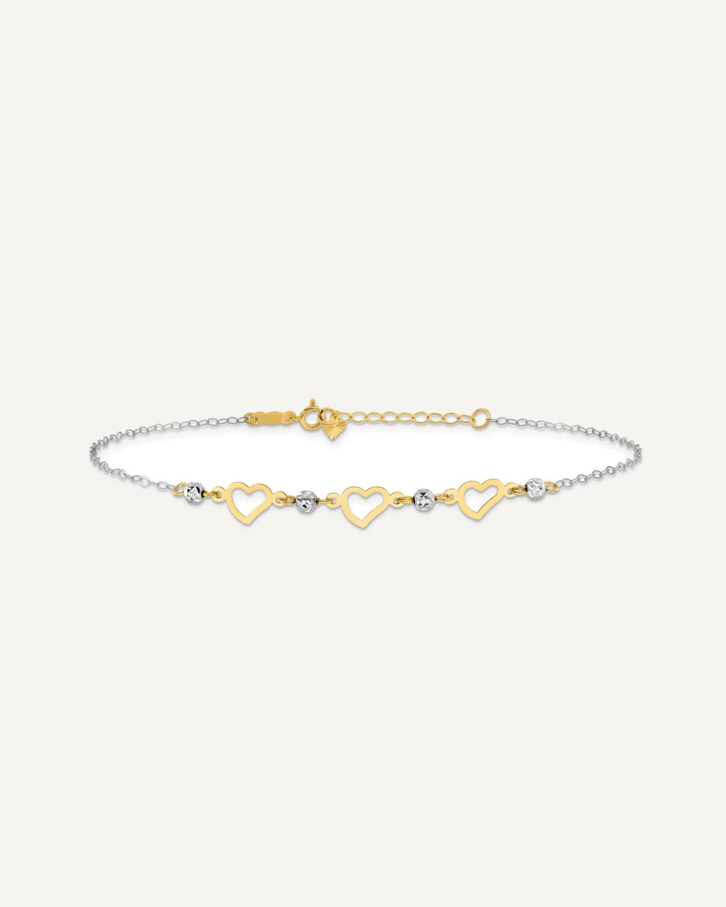 Gold Heart Anklets – View 3