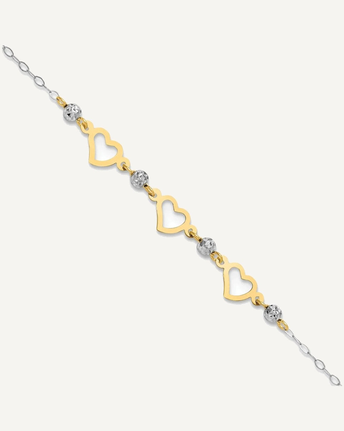 Gold Heart Anklets – View 1