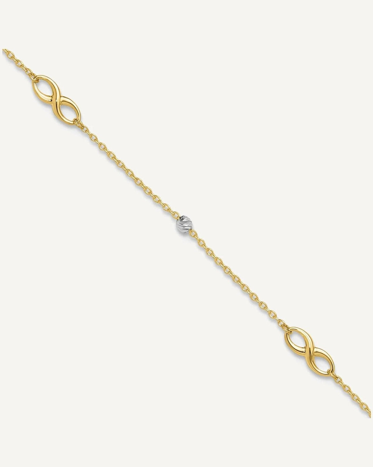 Gold Infinity Anklets – View 1