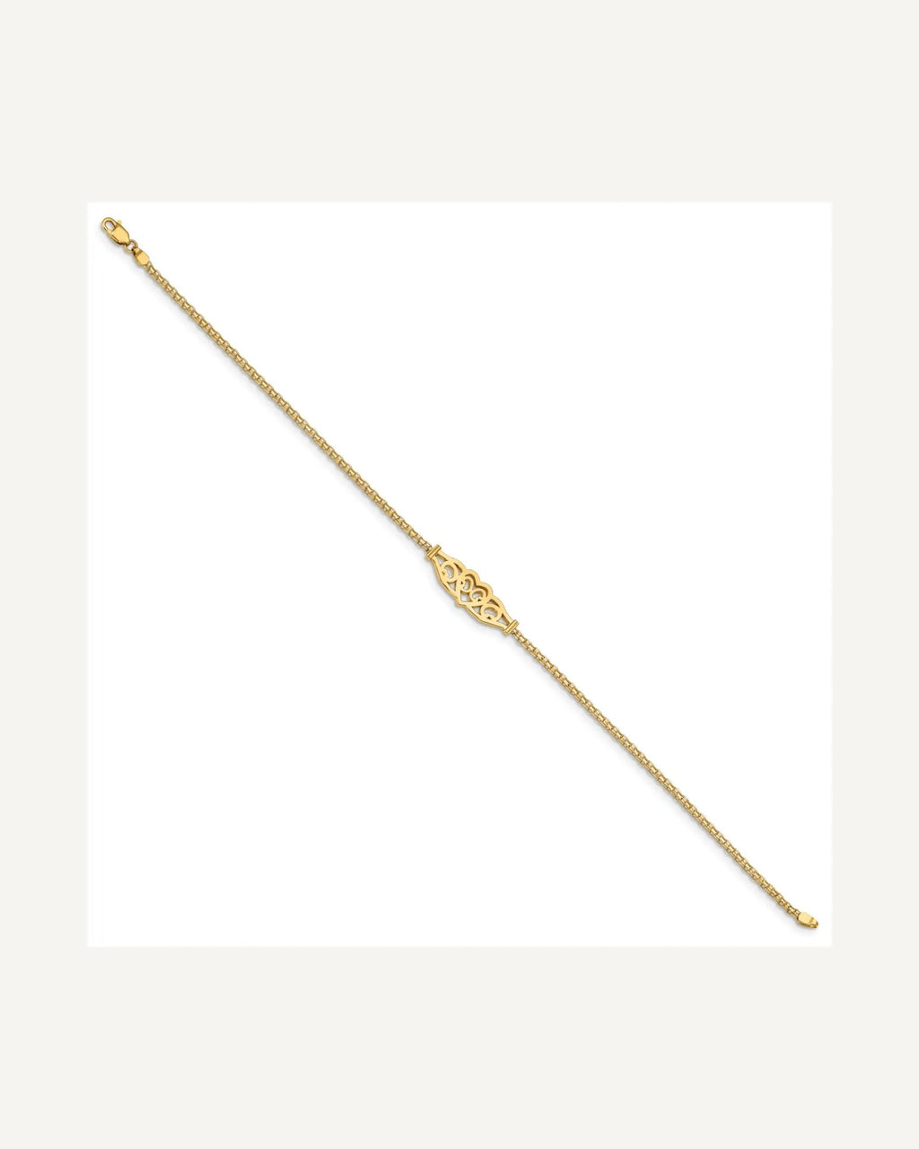 Gold Heart Anklets – View 2