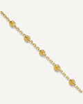 14K Diamond-cut Bead and Chain 9 inch Plus 0.75 inch Extender - Total 9.75 inch Anklet – View 1