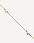 14k Polished Bows 4-station 9 inch Plus 1 inch Extender - Total 10 inch Anklet – View 1