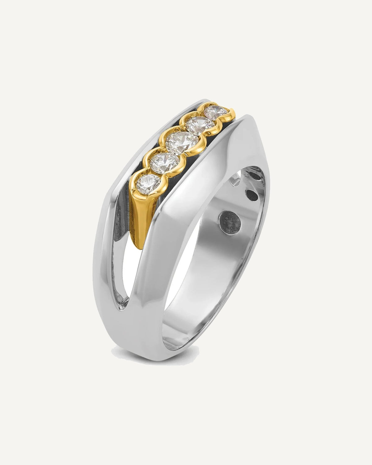 Gold Men's Diamond Rings – View 9