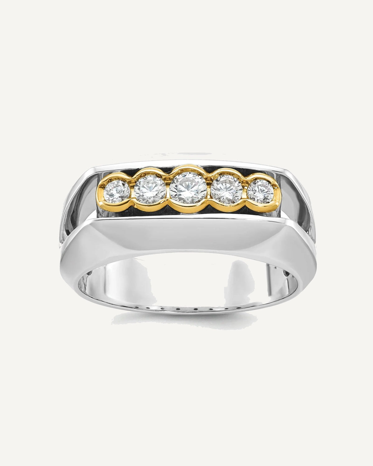 Gold Men's Diamond Rings – View 1
