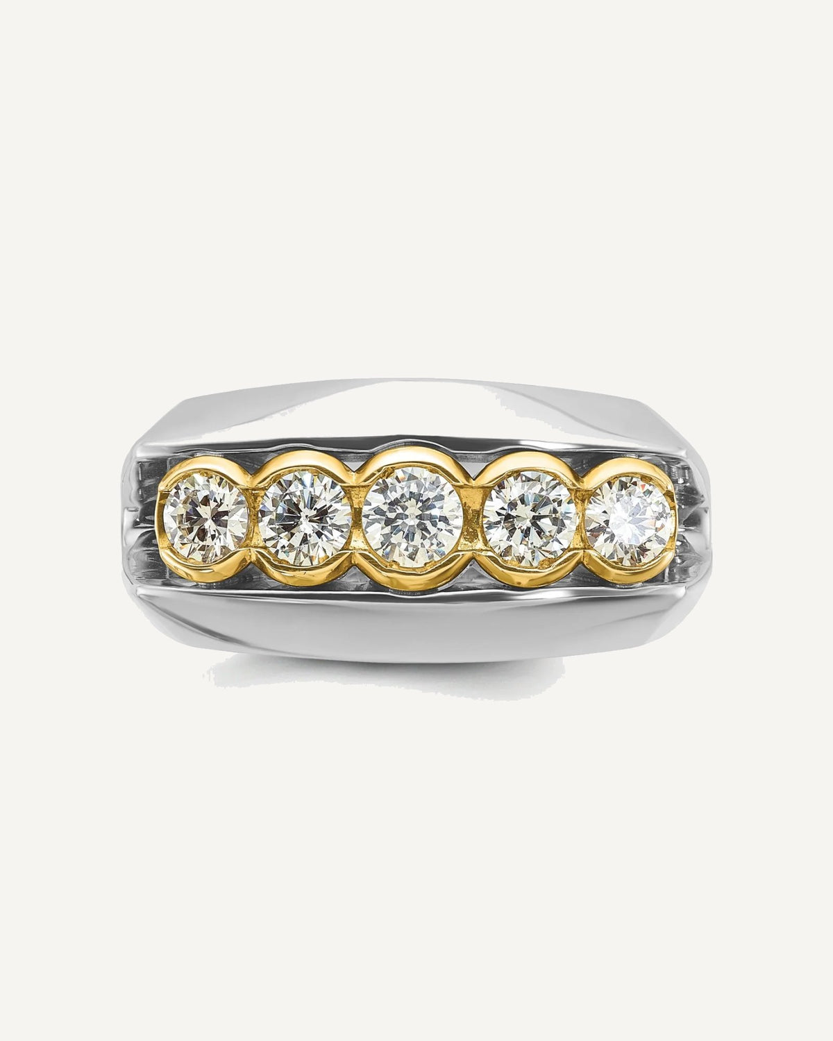 Gold Men's Diamond Rings – View 14