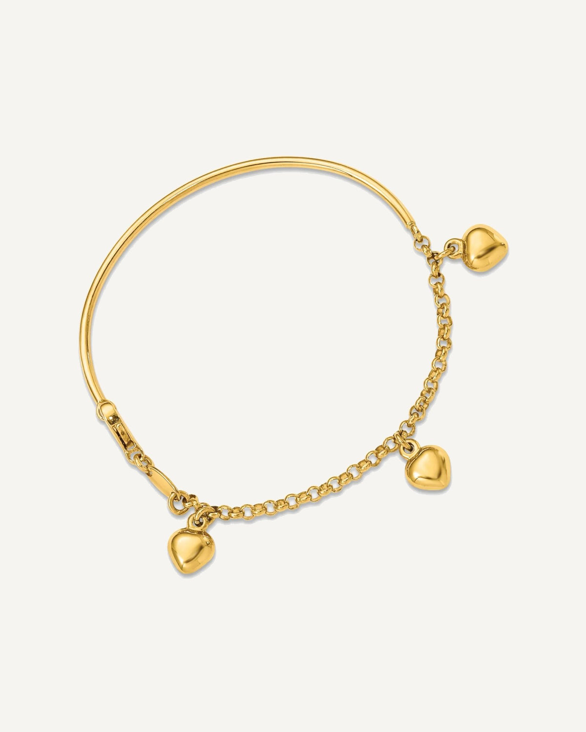 Gold Children's Heart Bracelets – View 1